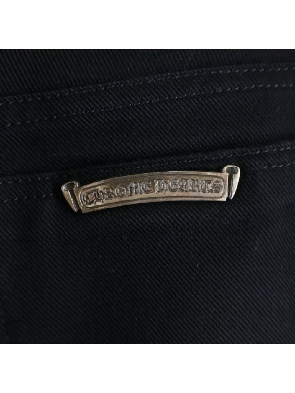 Chrome Hearts Vintage Cross Ball Button Flarenie Denim Pants Black